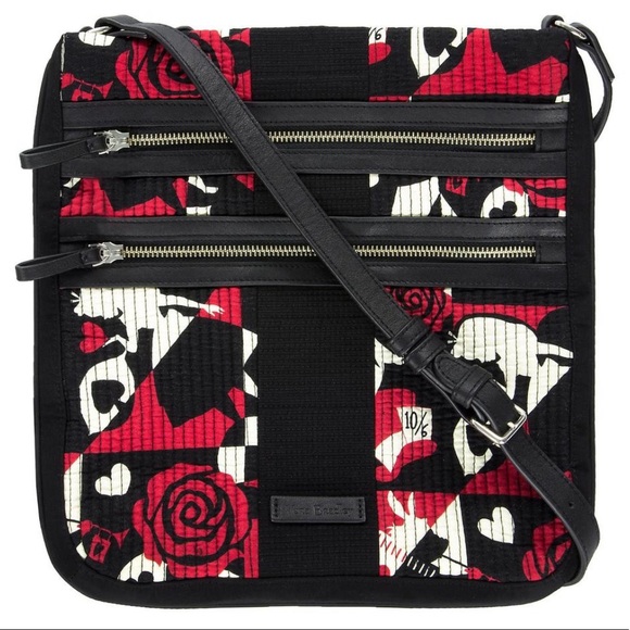 Vera Bradley Handbags - Vera Bradley Alice in Wonderland Painting the Roses Red crossbody purse bag tote